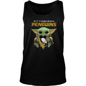 Baby Yoda Hug Pittsburgh Penguins Tank Top SN