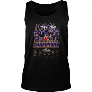 Baltimore Ravens 2019 Afc North Division Champions Signature Tank Top SN