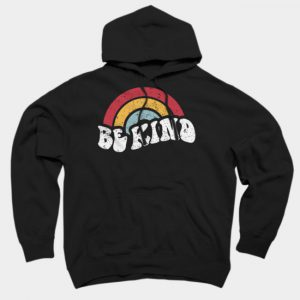 Be Kind Rainbow Vintage Hippie Hoodie SN