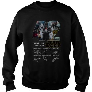 Darth Vader And Stormtroopers 42 Years Of Star War Signatures Sweatshirt SN