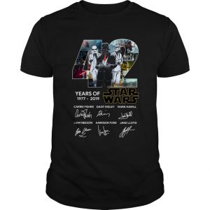 Darth Vader And Stormtroopers 42 Years Of Star War Signatures T Shirt SN