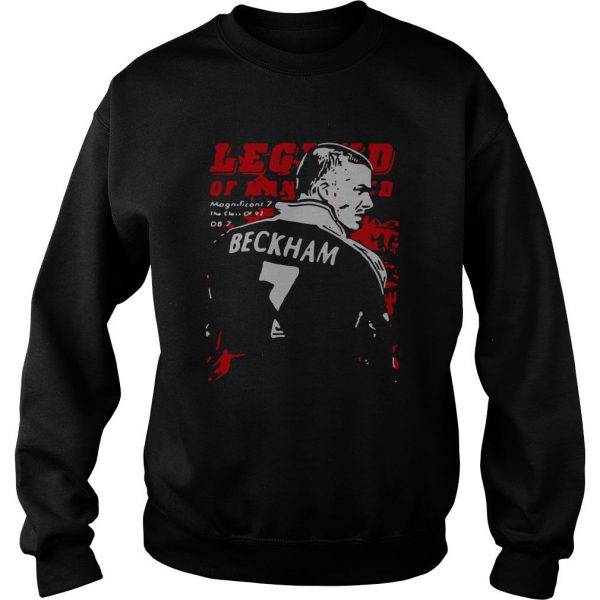 David Beckham Of Manchester United Legend Magnificent 7 The Class Of 92 Db 7 Sweatshirt SN