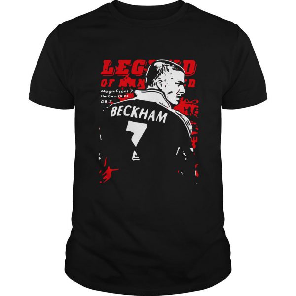 David Beckham Of Manchester United Legend Magnificent 7 The Class Of 92 Db 7 T Shirt SN