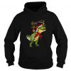 Dinosaur T Rex Reindeer Light Christmas Hoodie SN