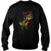 Dinosaur T Rex Reindeer Light Christmas Sweatshirt SN