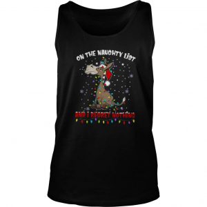 Donkey On The Naughty List And I Regret Nothing Christmas Tank Top SN