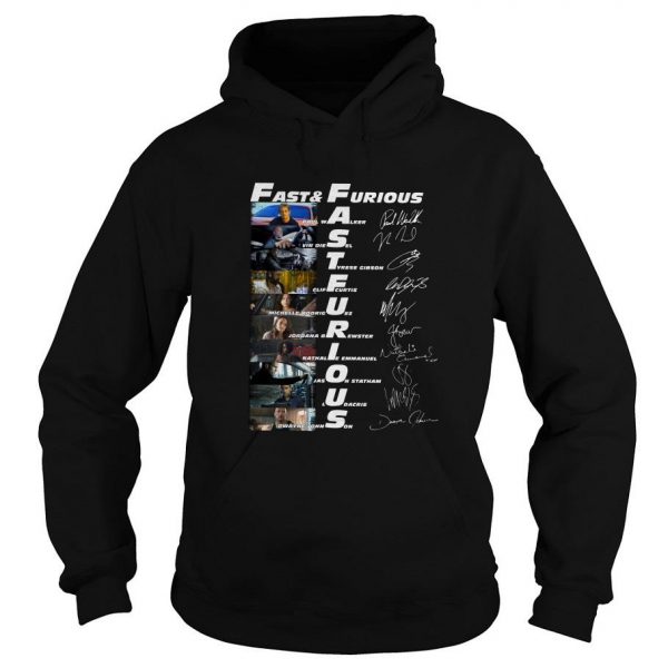 Fast and Furious Paul Walker Vin Diesel Tyrese Gibson Signature Hoodie SN