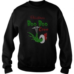 Grinch Hand Holding Nurse Christmas Boo Boo Crew sweatshirt SN