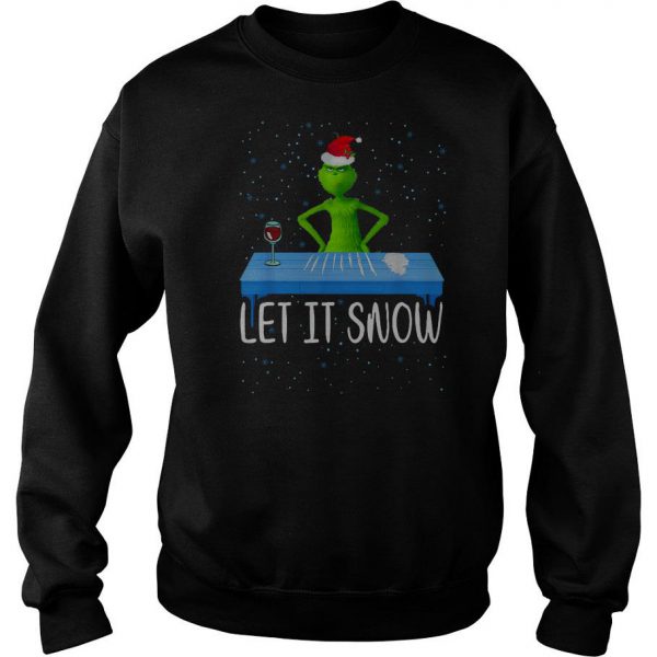 Grinch Walmart Cocaine Santa Let It Snow Sweatshirt SN