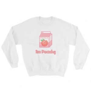 I'm Peachy Pixel Art Milk Carton Sweatshirt SN