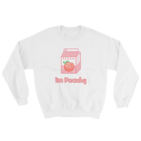 I'm Peachy Pixel Art Milk Carton Sweatshirt SN