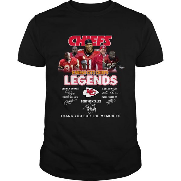 Kansas City Chiefs Legends Thank You For The Memories Signatures T Shirt SN