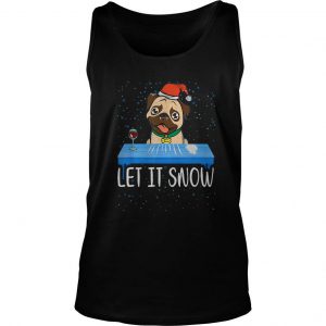 Let It Snow Santa Cocaine Adult Humor Dog Pug Tank Top SN