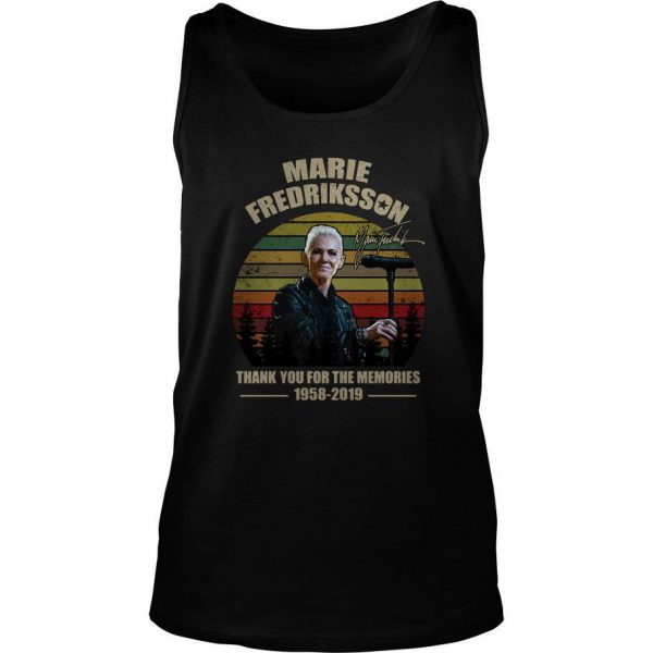 Marie Fredriksson Thank You For The Memories 1958 2019 Signature Tank Top SN