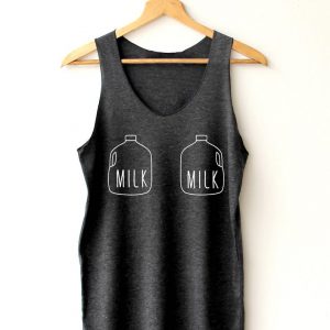 Milk funny boob tank top SN