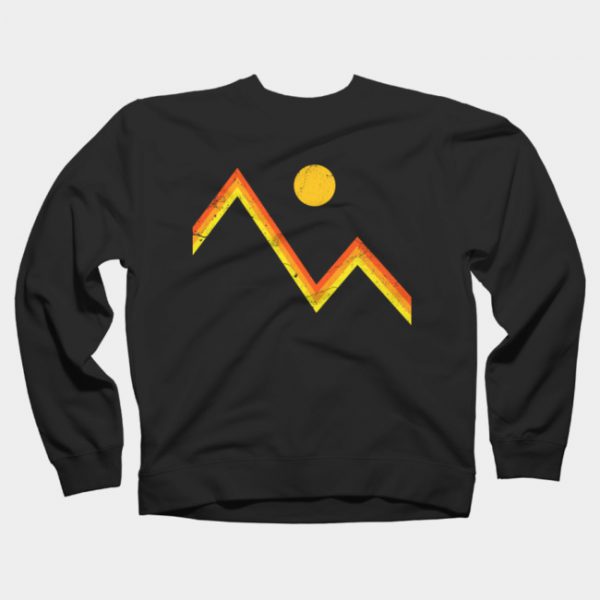 Mountain Sunset Abstrtact Design Sweatshirt SN