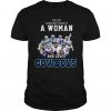 Never Underestimate A Woman And Loves Cowboys T Shirt SN
