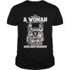 Never Underestimate A Woman Who Understands Football Signatures T Shirt SN