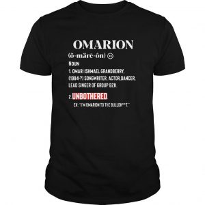 Omarion Definition Omari Ishmael Grandberry T Shirt SN