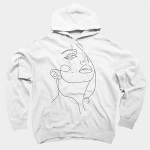 One Line Face Hoodie SN