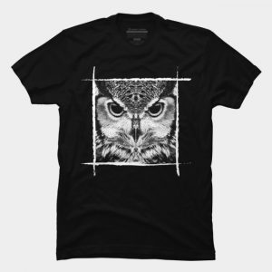 Owl Closeup - engraver T Shirt SN