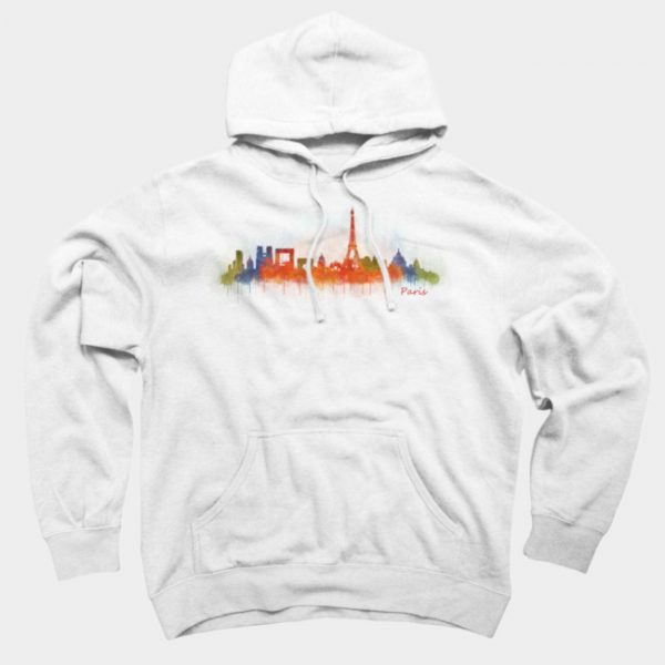 Paris France City Skyline Cityscape Hoodie SN