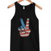 Patriotic Peace Sign USA Tanktop SN