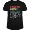 Pawpaw Knows Everything If He Doesn’t Know He Makes Stuff Up Really Fast Vintage T Shirt SN