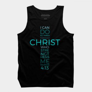 Philippians 4-13 T Shirt Bible Verse Strength Christian Tank Top SN