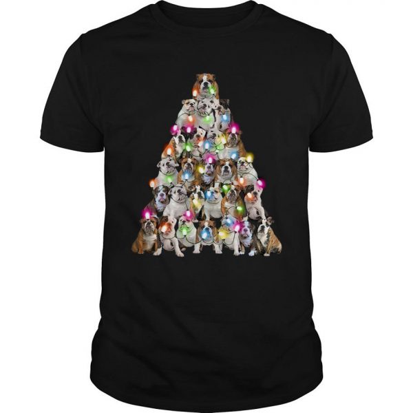 Pitbull Christmas Tree T Shirt SN