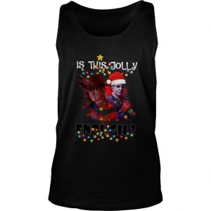 Santa Freddy Krueger And Michael Myers Is This Jolly Enough Christmas Tank Top SN