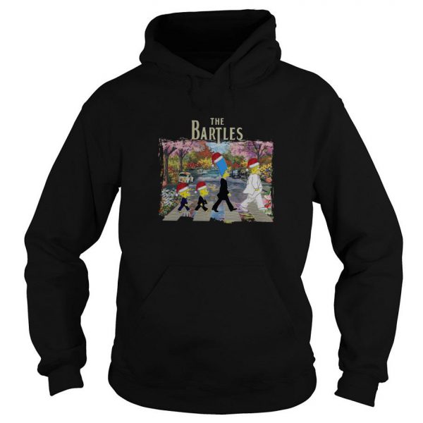 Santa The Simpsons The Bartles Abbey Road Crosswalk Hoodie SN