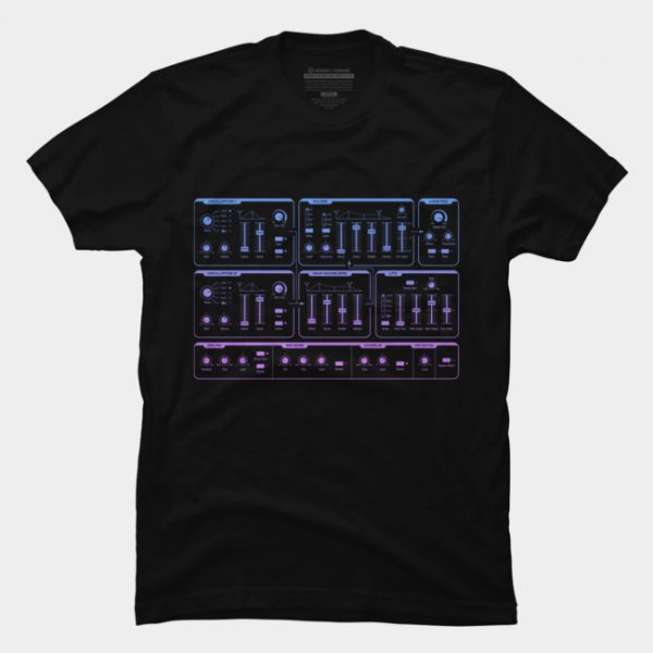 Synthesizer - Gradient Synth T Shirt SN