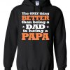 The Only Thing Better Than Being A Dad Is Being A Papa Hoodie SN