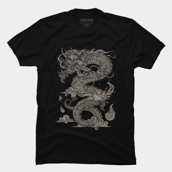 Vintage Ancient Chinese Dragon (On Dark) T Shirt SN