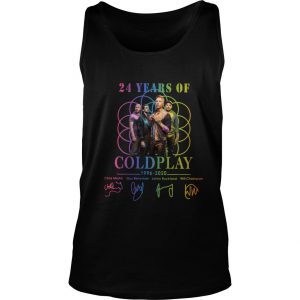 24 years of Coldplay 1996 2020 signature Tank Top SN