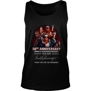 50th Anniversary Arnold Schwarzenegger Thank You For The Memories Signature Tank Top SN