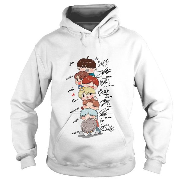 BTS chibi signatures Hoodie SN