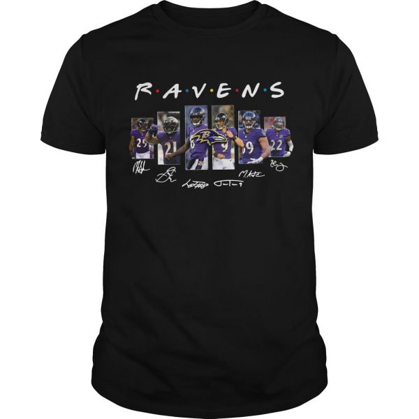 Baltimore Ravens Friends Signature T Shirt SN