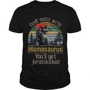 Don’t Mess With Mamasaurus You’ll Get Jurasskicked Vintage T Shirt SN