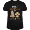 Easily Distracted By Sloths And Dogs T Shirt SN