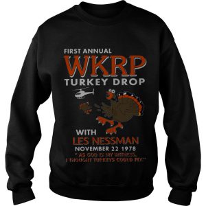 First Annual WKRP Turkey Drop With Les Nessman Sweatshirt SN