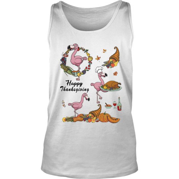 Happy Thanksgiving Flamingo Tank Top SN