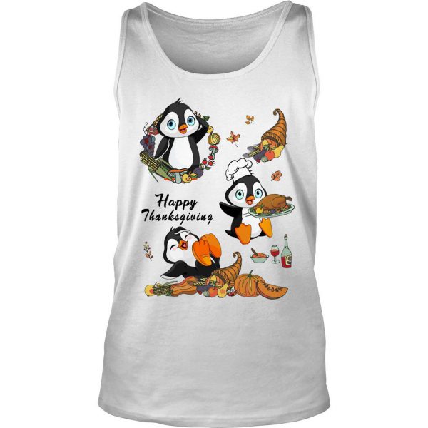 Happy Thanksgiving Penguin Tank Top SN