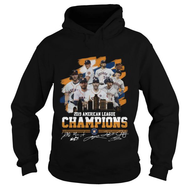 Houston Astros City 2019 American League Champions Signatures Hoodie SN