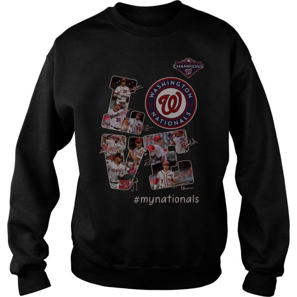 Love Washington Nationals #mynationals Signatures Sweatshirt SN