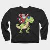 Christmas Santa Riding Dinosaur Trex Xmas Sweatshirt SN