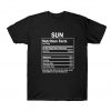 sun nutrition facts T Shirt SN