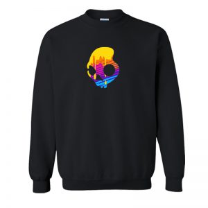 Graffiti Drip Skull Sponge Crew Sweatshirt SN