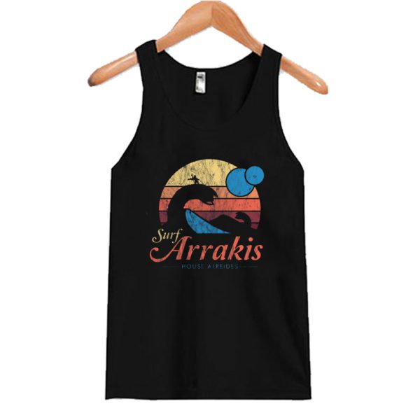 Visit Arrakis - Vintage Distressed Surf - Dune - Sci Fi Tank Top SN